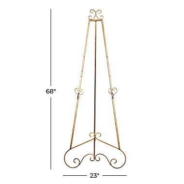Ridge Road D&eacute;cor 68-Inch Traditional Metal Easel in Gold. View a larger version of this product image.