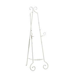 Ridge Road Décor Country Cottage Metal Easel in White