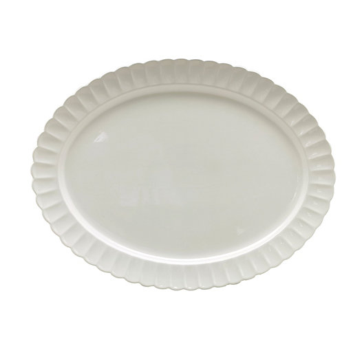 Alternate image 1 for Harvest Turkey Scallop Edge 21-Inch Oval Serving Platter in White