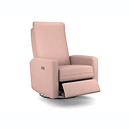 Best Chairs Calli Swivel Glider Recliner in Rose with Power Tilt Headrest