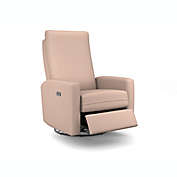 Best Chairs Calli Swivel Glider Recliner in Rose Quartz with Power Tilt Headrest
