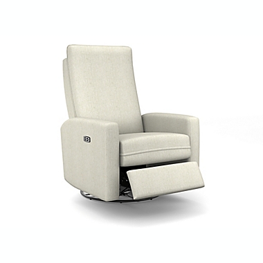Best Chairs Calli Swivel Glider Recliner in Ivory Snow with Power Tilt Headrest. View a larger version of this product image.