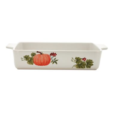 Pumpkin 3.6-Quart Rectangular Baker in White. View a larger version of this product image.
