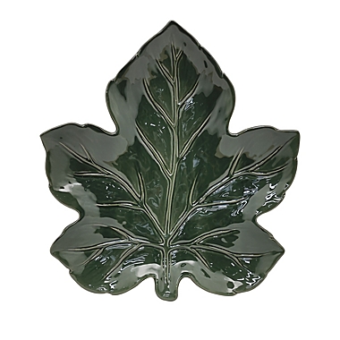 Leaf 13-Inch Serving Platter in Green. View a larger version of this product image.