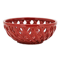 Weave Bread Basket in Red