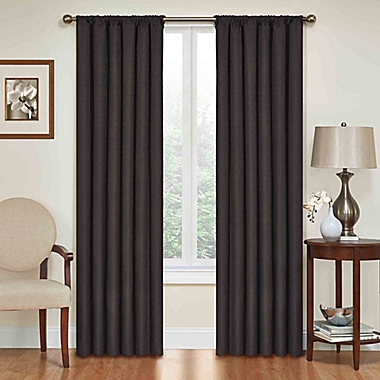 Eclipse Kendall 95-Inch Rod Pocket Blackout Window Curtain Panel in Black (Single). View a larger version of this product image.