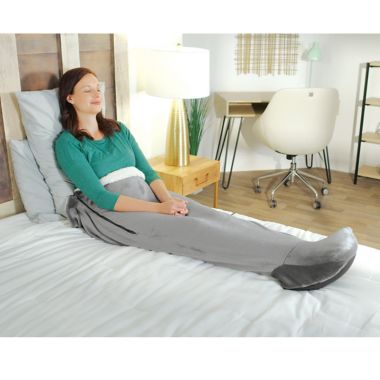 Sharper Image&reg; Calming Cozy&trade; Massaging Electric Blanket with Sherpa Lining in Grey. View a larger version of this product image.