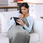 Alternate image 5 for Sharper Image&reg; Calming Cozy&trade; Massaging Electric Blanket with Sherpa Lining in Grey