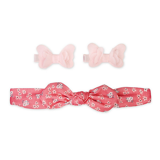 Alternate image 1 for carter's® 3-Piece Floral Headwrap and Butterfly Hair Clip Set