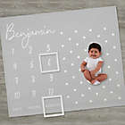 Alternate image 0 for Simple and Sweet Personalized Baby Milestone Fleece Blanket