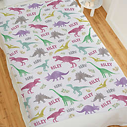 Dinosaur World Large Plush Fleece Blanket