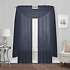 Alternate image 1 for Simply Essential&trade; Voile 120-Inch Rod Pocket Sheer Window Curtain Panel in Navy (Single)