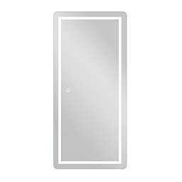 Neutype 47-Inch x 22-Inch LED Full-Length Rounded Rectangular Wall Mirror in Sliver