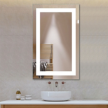Neutype 36-Inch x 21-Inch LED Rectangular Anti-Fog Vanity Mirror in Silver. View a larger version of this product image.