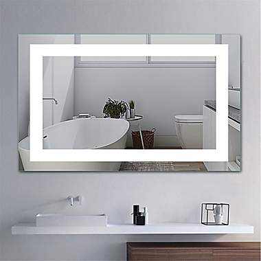 Neutype 36-Inch x 21-Inch LED Rectangular Anti-Fog Vanity Mirror in Silver. View a larger version of this product image.