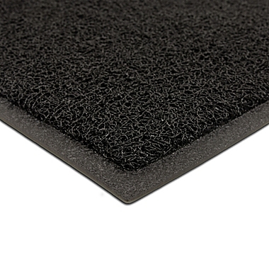 Simply Essential&trade; 17.5&quot; x 29.5&quot; Coil Trapper Door Mat in Black. View a larger version of this product image.