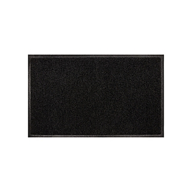 Simply Essential&trade; 17.5&quot; x 29.5&quot; Coil Trapper Door Mat in Black. View a larger version of this product image.