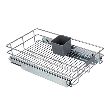 Squared Away&trade; Under-the-Cabinet 11-Inch Sliding Basket in Brushed Nickel. View a larger version of this product image.