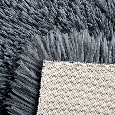 Simply Essential&trade; Plush 2&#39;2 x 3&#39;8 Shag Accent Rug in Grey/Charcoal. View a larger version of this product image.
