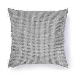 Brentwood Originals Chenille Double Basket Weave Square Throw Pillow in Harbor Mist