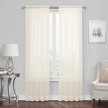 Simply Essential&trade; Voile Rod Pocket Sheer Window Curtain Panel (Single). View a larger version of this product image.