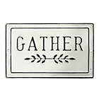 Alternate image 0 for Bee & Willow&trade; &quot;GATHER&quot; 8-Inch x 5.25-Inch Metal Wall Art in Black/White