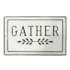 Alternate image 0 for Bee & Willow&trade; "GATHER" 8-Inch x 5.25-Inch Metal Wall Art in Black/White