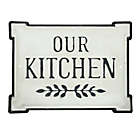 Alternate image 0 for Bee & Willow&trade; "OUR KITCHEN" 10-Inch x 9-Inch Metal Wall Art in Black/White