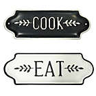 Alternate image 0 for Bee & Willow&trade; &quot;COOK-EAT&quot; 10-Inch x 9-Inch Wall Art in Black/White (Set of 2)