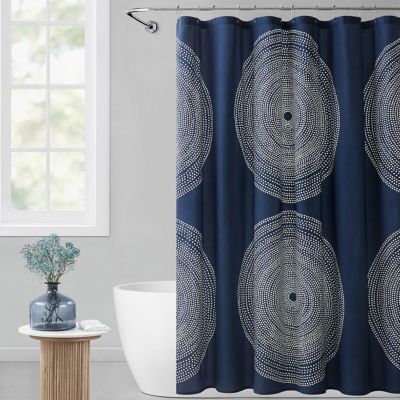 72 Inch Fokus Shower Curtain, Toile Shower Curtain Rede