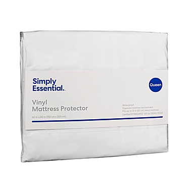 Simply Essential&trade; Vinyl Zippered Waterproof Queen Mattress Protector. View a larger version of this product image.
