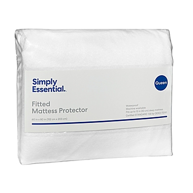 Simply Essential&trade; Waterproof Fitted Queen Mattress Cover. View a larger version of this product image.