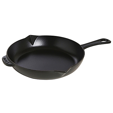 Staub Cast Iron 10-Inch Fry Pan in Black. View a larger version of this product image.