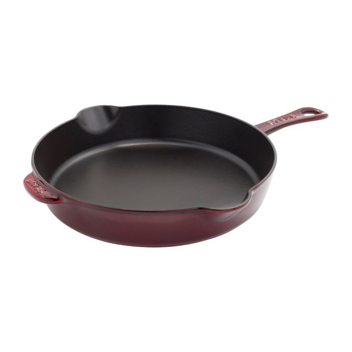 Staub 11-Inch Enameled Cast Iron Traditional Skillet | Bed Bath and ...