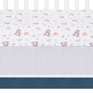 Sammy &amp; Lou 4-Piece Bear and Buddies Crib Bedding Set in Navy/Blue. View a larger version of this product image.