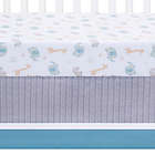Alternate image 5 for Sammy &amp; Lou 4-Piece Safari Babies Crib Bedding Set in Blue/Teal
