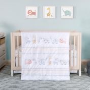 Trend Lab&reg; 3-Piece Crayon Jungle Cotton Crib Bedding Set in Grey/Orange