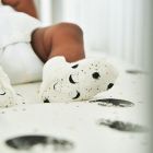 Alternate image 3 for goumi Size 0-3M 2-Piece Mitts and Booties Set in White/Black