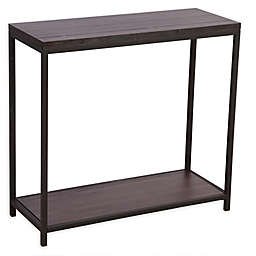 Eccostyle Bamboo and Steel Console Table in Brushed Brown