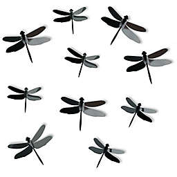 RoomMates® 3D Peel & Stick Dragonfly Mirror Stickers in Grey