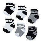 Alternate image 0 for Nike&reg; Toddler 6-Pack Swoosh Socks in Black/White/Grey