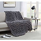 Alternate image 2 for Morgan Home Chunky Knit Chenille Throw Blanket in Grey