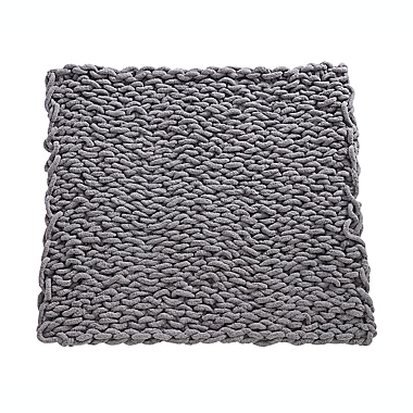 Morgan Home Chunky Knit Chenille Throw Blanket in Grey. View a larger version of this product image.