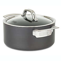 Viking® Hard Anodized Nonstick 4 qt. Covered Soup Pot in Black