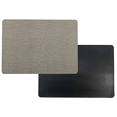 Simply Essential&trade; Solid Textured Laminated Placemat in Grey. View a larger version of this product image.