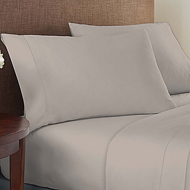 Therapedic&trade; 500-Thread-Count Tencel&reg; Queen Sheet Set in Chateau Grey. View a larger version of this product image.