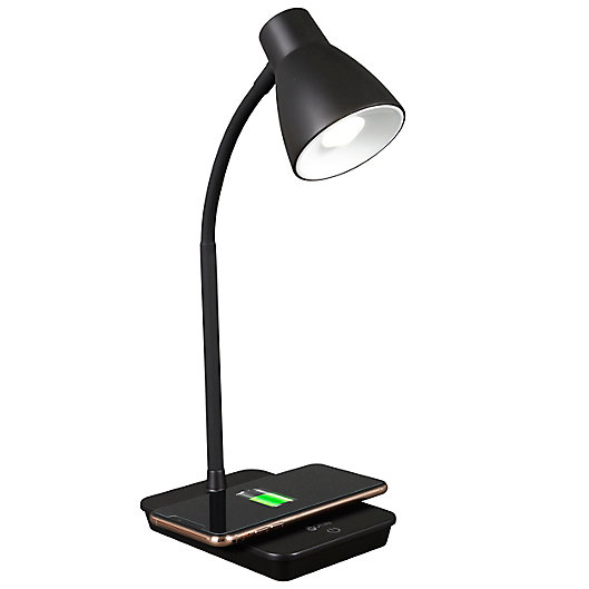 Alternate image 1 for OttLite® Infuse LED Desk Lamp with Wireless Charging in Black