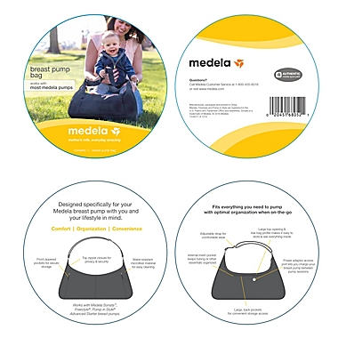 Medela&reg; Breast Pump Bag in Black. View a larger version of this product image.