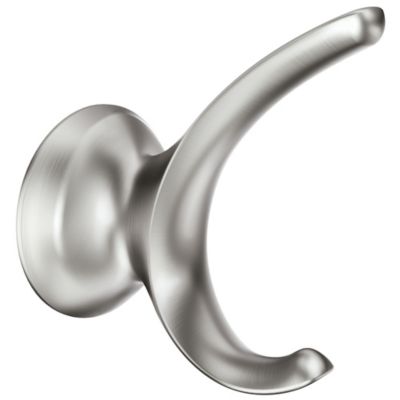 Moen&reg; Darcy Press &amp; Mark Double Robe Hook in Brushed Nickel