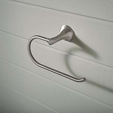 Moen&reg; Darcy Press &amp; Mark Wall Mount Toilet Paper Holder in Brushed Nickel. View a larger version of this product image.